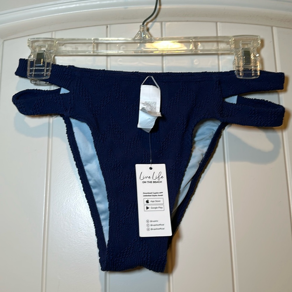 Bikini Bottom Navy Blue Cupshe